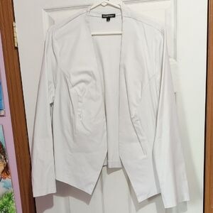 Worthington White Open-Front Cropped Blazer